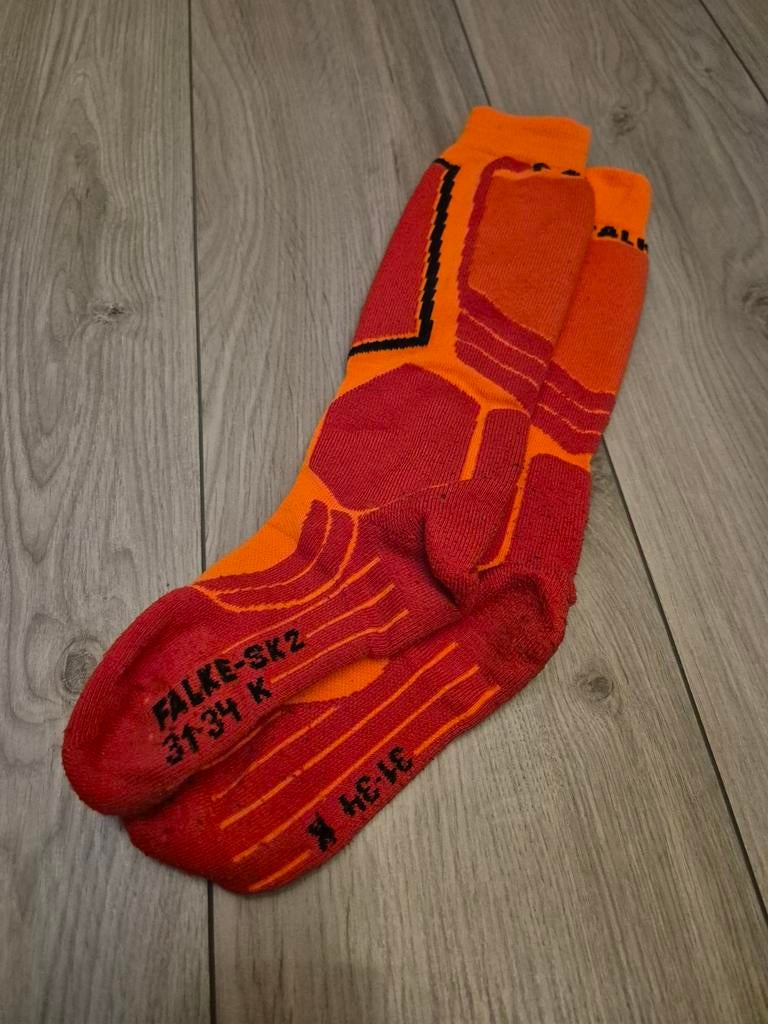 Falke SK2 skisokken maat 31/34 3 paar, Sokken en Kniesokken, Overige kleuren, Overige maten, Gedragen