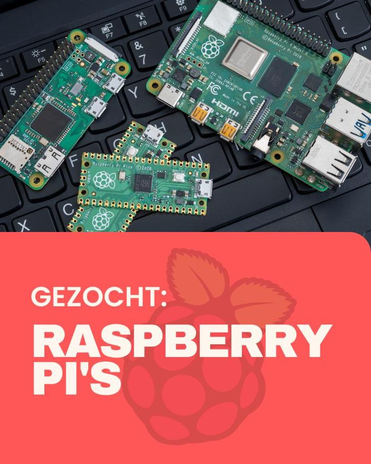 Gezocht: Rasberry Pi's en toebehoren, Computers en Software, Desktop Pc's, Zo goed als nieuw, Onbekend, Ophalen of Verzenden