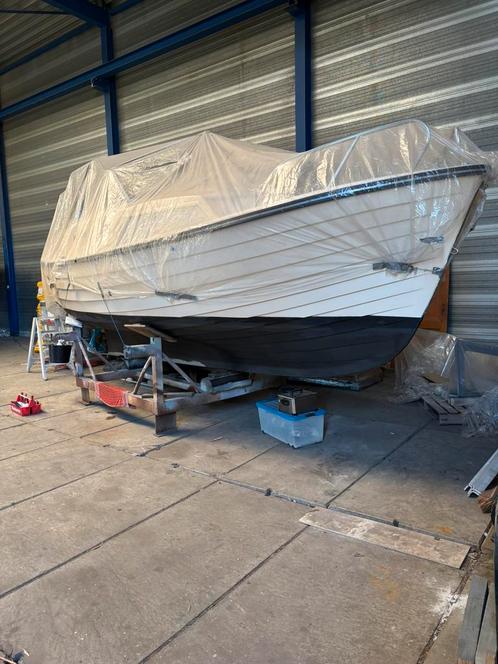 Te koop polyester spitsgatter type JODA-tur-24, Watersport en Boten, Sloepen, Gebruikt, 10 tot 30 pk, 6 meter of meer, Binnenboordmotor