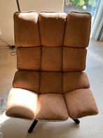 Cognac kleurige draai fauteuil, Huis en Inrichting, Ophalen, 75 tot 100 cm, 50 tot 75 cm