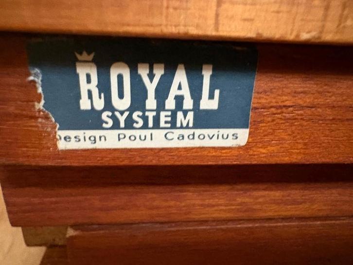 vintage wandsysteem poul cadovius, Huis en Inrichting, Kasten | Wandmeubels, Gebruikt, 200 cm of meer, 200 tot 250 cm, 25 tot 50 cm