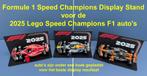 Formule 1 Speed Champions 2025 Display Stand 'schuin', Kinderen en Baby's, Speelgoed | Bouwstenen, Ophalen of Verzenden, Nieuw