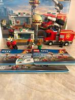 Lego city Brand bij het hamburgerrestaurant - 60214, Complete set, Ophalen of Verzenden, Lego, Zo goed als nieuw