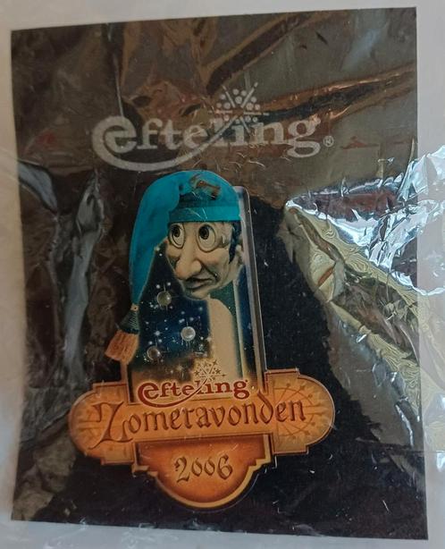 Pin Efteling op kaartje zomeravonden., Verzamelen, Efteling, Zo goed als nieuw, Button of Speldje, Ophalen