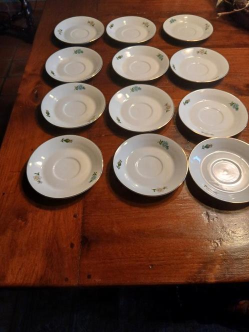 vintage porselein dessertborden- set van 12, Antiek en Kunst, Antiek | Servies los, Ophalen of Verzenden