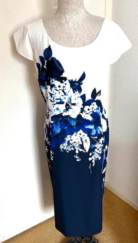 Jacques Vert jurk maat 46[vj], Kleding | Dames, Jurken, Nieuw, Maat 46/48 (XL) of groter, Blauw, Knielengte, Ophalen of Verzenden