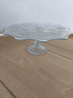 Glazen Taartplateau -Brocant, Schaal, Rond, Ophalen of Verzenden, Glas