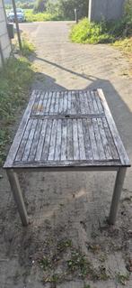 Tuintafel met 6 stoelen, Tuin en Terras, Ophalen, Gebruikt, 6 zitplaatsen, Tuinset