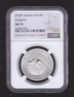 100 dollars 2020 Kangaroo PLATINA in slab NGC MS70, Postzegels en Munten, Edelmetalen en Baren, Ophalen of Verzenden, Platina