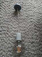 Hanglamp beton + grote spaarlamp izgs industrieel mega bulb, Ophalen of Verzenden, Zo goed als nieuw