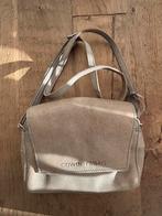 Cowboysbag grijs blauwe lederen tasje, Ophalen of Verzenden, Zo goed als nieuw, Grijs, Handtas