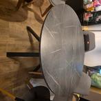 Ikea Mariedamm zwart marmer tafel, Huis en Inrichting, Ophalen, Rond, Zo goed als nieuw, Vier personen