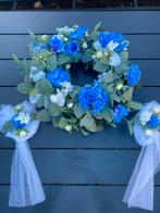 Trouwauto Versiering - Blauw/Wit, Ophalen of Verzenden, Zo goed als nieuw, Binnen