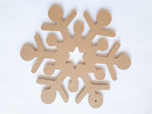 MDF sneeuwvlok Ø 22 cm, dikte 5 mm, Hobby en Vrije tijd, Knutselen, Nieuw, Materiaal, Ophalen of Verzenden