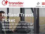 Dagkaart bus heel door Nederland 1 dag Transdev, Tickets en Kaartjes, Eén persoon, Bus, Metro of Tram, Nederland, Algemeen kaartje