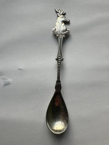 Verzilverd dierenbescherming Hert lepeltje theelepeltje. beschikbaar voor biedingen