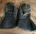 Oude leren schaapswollen solex handschoenen wanten, Ophalen of Verzenden, Gebruikt