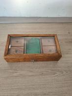 Vintage kaart set met fiches in mooie houten doos, Hobby en Vrije tijd, Gezelschapsspellen | Kaartspellen, Ophalen of Verzenden