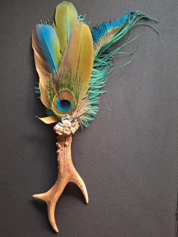 Smudge waaier Feather fan op gewei beschikbaar voor biedingen