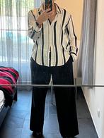 Zara gestreepte blouse donkerblauw ecru maat L, Blauw, Zara, Maat 42/44 (L), Ophalen of Verzenden