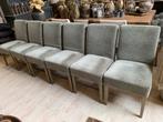 6 grijze eetkamerstoelen, Huis en Inrichting, Stoelen, Ophalen, Vijf, Zes of meer stoelen, Landelijk, Zo goed als nieuw