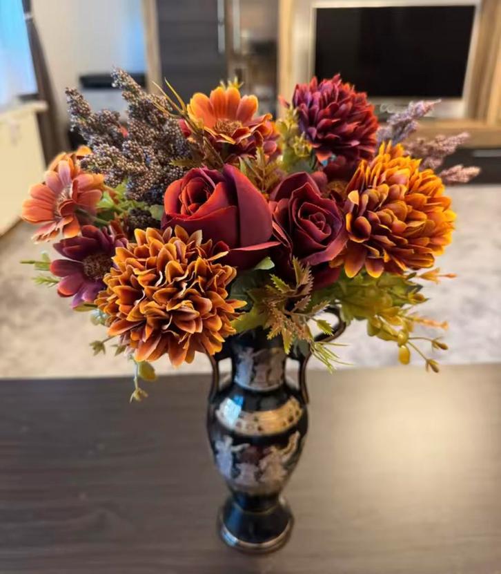 Vol Herfst/Winter Boeket - Sierbloemen Kunstbloemen NIEUW!, Huis en Inrichting, Woonaccessoires | Kunstplanten en Kunstbloemen