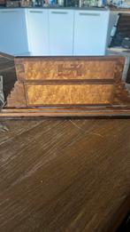 Oud postzegelbakje uit de Art Deco Periode wortelnoot fineer, Ophalen of Verzenden