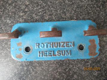 OUD IJZEREN RECLAME PLAATJE met HAKEN- ROTHUIZEN HEELSUM beschikbaar voor biedingen