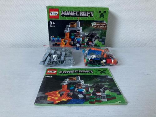 LEGO MINECRAFT THE CAVE / DE GROT - 21113, Kinderen en Baby's, Speelgoed | Duplo en Lego, Zo goed als nieuw, Lego, Complete set