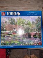 King Puzzel - April Cottage - 1000 stukjes, Ophalen of Verzenden, 500 t/m 1500 stukjes, Zo goed als nieuw, Legpuzzel