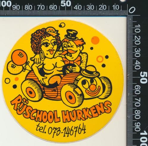 Sticker: Rijschool Hurkens, Verzamelen, Stickers, Zo goed als nieuw, Bedrijf of Vereniging, Ophalen of Verzenden