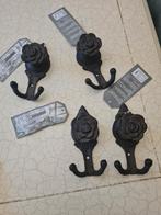 gietijzeren handdoek haak roos, Heikant 21 Kaatsheuvel, Belle Vieille Brocante, Nieuw, Ophalen of Verzenden