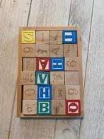 Houten blokken met letters, cijfers en figuurtjes, Overige typen, Gebruikt, Ophalen