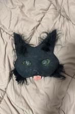 Therian masker zwarte kat + tong (kan er af!), Ophalen of Verzenden, Gebruikt, Accessoires