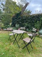 Bistroset: Tafel + 4 Stoelen, Ophalen, 4 zitplaatsen, Eettafel, Zo goed als nieuw