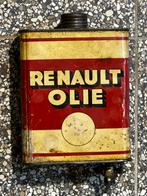 Renault Olie/Huile olieblik oud+tapkraantje. Ca. 18x14 cm., Verzamelen, Automerken, Motoren en Formule 1, Ophalen of Verzenden
