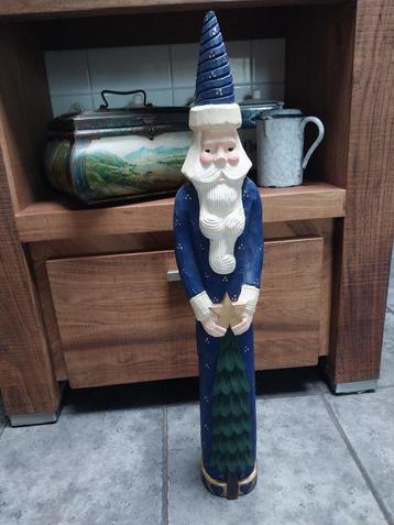nostalgische houten kerstman / 65 cm hoog beschikbaar voor biedingen
