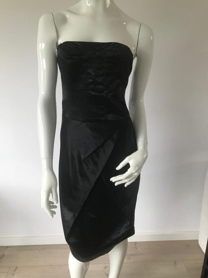 Jurk van Erny van Reijmersdal maat 34, Kleding | Dames, Jurken, Zo goed als nieuw, Maat 34 (XS) of kleiner, Zwart, Knielengte