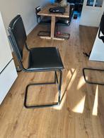 3x Stoere zwarte barkrukken – industrieel design, Huis en Inrichting, Stoelen, Ophalen, Zo goed als nieuw, Zwart