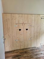 Bedstee schuine wand steigerhout, Ophalen of Verzenden, 85 tot 100 cm