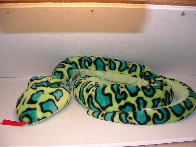 SEMO SLANG PLUCHE FELGROEN MET PETROLGROENE/ZWARTE, Kinderen en Baby's, Speelgoed | Knuffels en Pluche, Nieuw, Overige typen, Ophalen of Verzenden