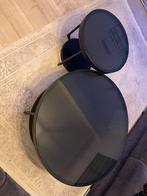 Ikea FRÖTORP Salontafel Set - Antraciet/Zwart Glas, Ophalen, Minder dan 45 cm, Minder dan 55 cm, Rond