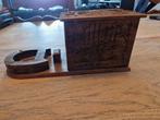 Vintage Houten Asbak met Opbergruimte, Ophalen of Verzenden
