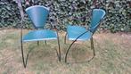 Vintage design stoelen eetkamerstoelen leer groen Arrben, Huis en Inrichting, Ophalen of Verzenden