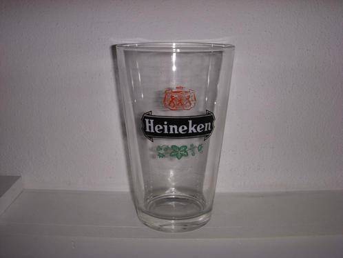OUD halve liter glas Heineken met export logo, Verzamelen, Biermerken, Gebruikt, Glas of Glazen, Heineken, Ophalen of Verzenden