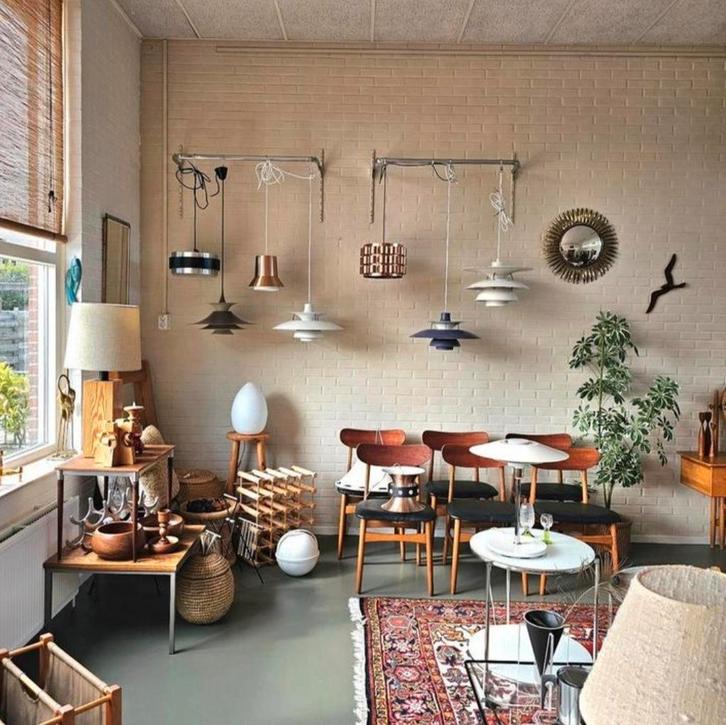 Vintage Design Tafellampen Lamp Deens Zweeds Scandinavisch, Huis en Inrichting, Lampen | Tafellampen, Zo goed als nieuw, Minder dan 50 cm