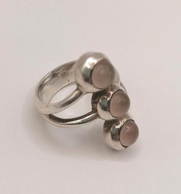Vintage zilveren ring met drie amethisten zilver maat 17 beschikbaar voor biedingen