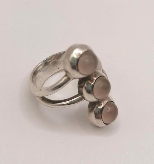 Vintage zilveren ring met drie amethisten zilver maat 17, Sieraden, Tassen en Uiterlijk, Ringen, Zo goed als nieuw, Dame of Heer