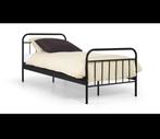 Bed 90x200 Alex staal Leenbakker, Ophalen, 85 tot 100 cm, Zo goed als nieuw, Lattenbodem