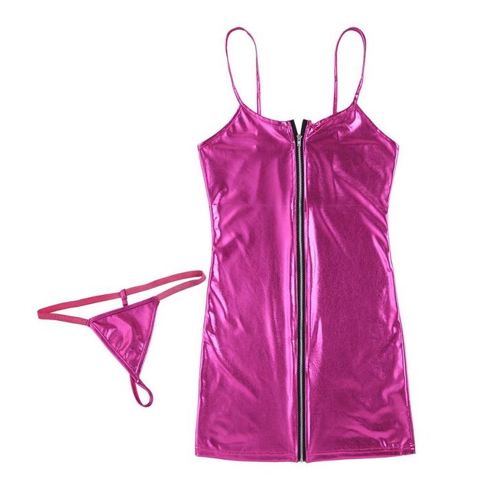 Roze wetlook dames jurk / leren metallic mini jurkje strakke, Kleding | Dames, Jurken, Nieuw, Maat 38/40 (M), Roze, Boven de knie